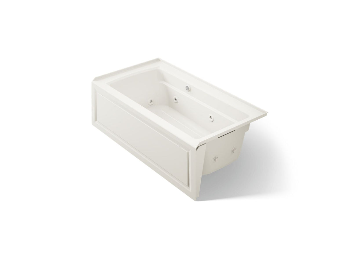 Archer® 60" x 32" alcove whirlpool bath with Bask® heated surface, right drain