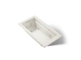 Archer® 60" x 32" drop-in whirlpool bath with and Bask® heated surface