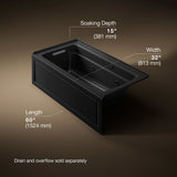 Archer® 60" x 32" alcove Heated BubbleMassage™ air bath and whirlpool, left drain