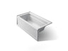 Archer® 60" x 32" alcove bath with Bask® heated surface, left drain
