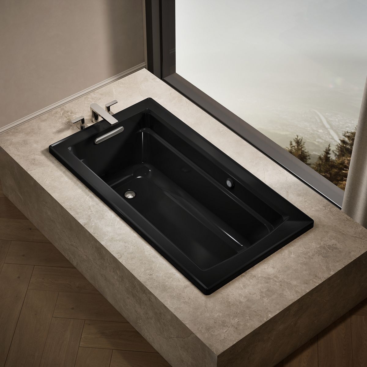 Archer® 60" x 32" drop-in bath with Bask® heated surface