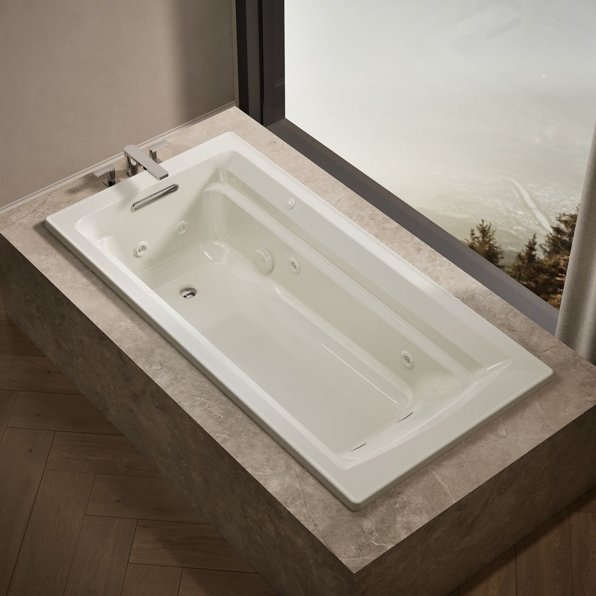 Archer® 72" x 36" drop-in whirlpool bath