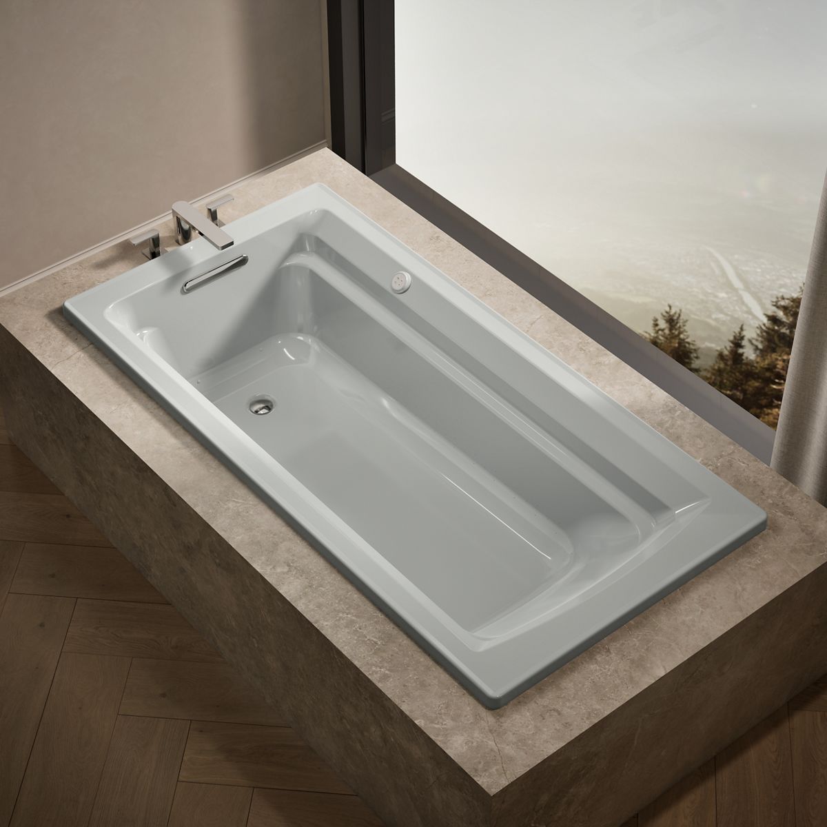 Archer® 72" x 36" drop-in Heated BubbleMassage™ air bath