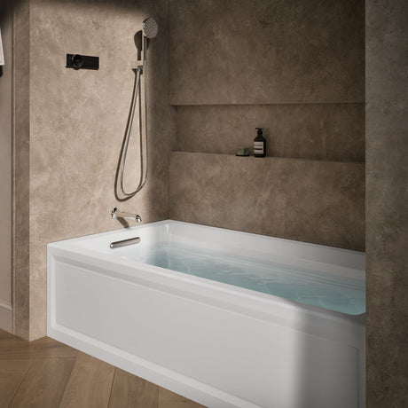 Archer® 72" x 36" alcove Heated BubbleMassage™ air bath, left drain