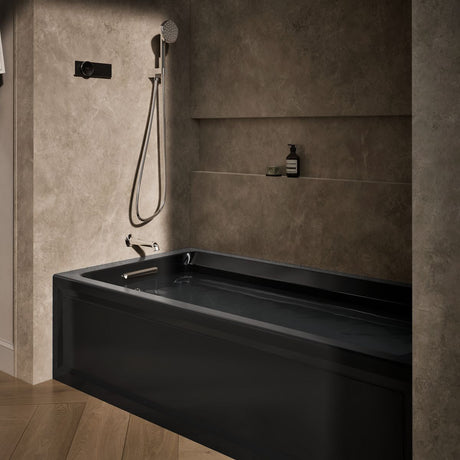 Archer® 72" x 36" alcove Heated BubbleMassage™ air bath, left drain