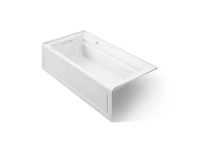 Archer® 72" x 36" alcove Heated BubbleMassage™ air bath with Bask® heated surface, left drain