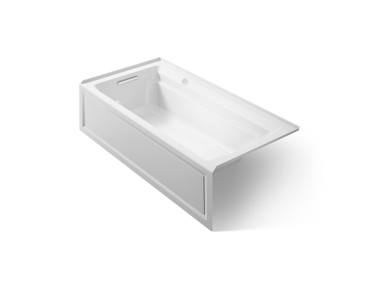 Archer® 72" x 36" alcove Heated BubbleMassage™ air bath with Bask® heated surface, left drain