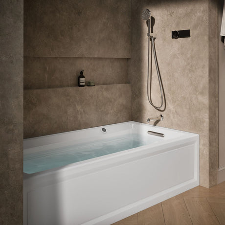 Archer® 72" x 36" alcove Heated BubbleMassage™ air bath with Bask® heated surface, right drain