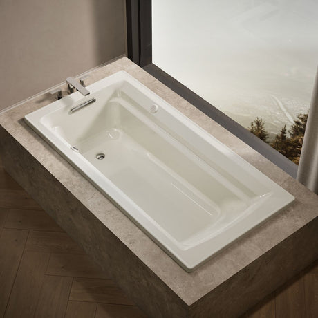 Archer® 72" x 36" drop-in Heated BubbleMassage™ air bath with Bask® heated surface