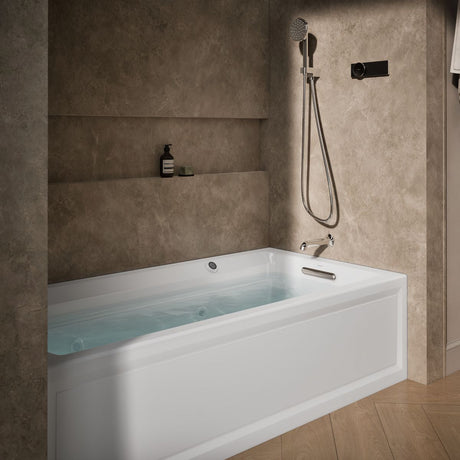 Archer® 72" x 36" alcove whirlpool bath with Bask® heated surface, right drain