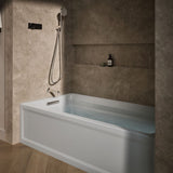 Archer® 72" x 36" alcove bath with Bask® heated surface, left drain