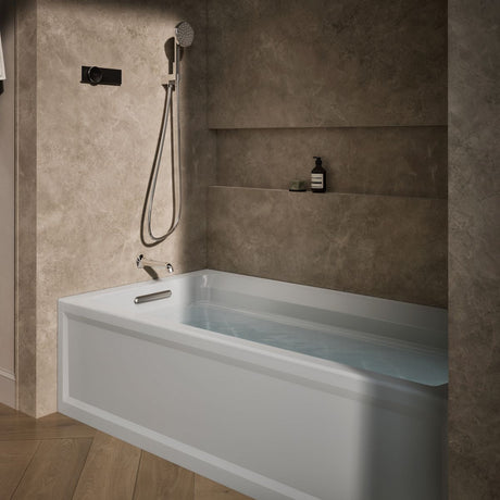 Archer® 72" x 36" alcove bath with Bask® heated surface, left drain
