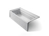 Archer® 72" x 36" alcove bath with Bask® heated surface, left drain