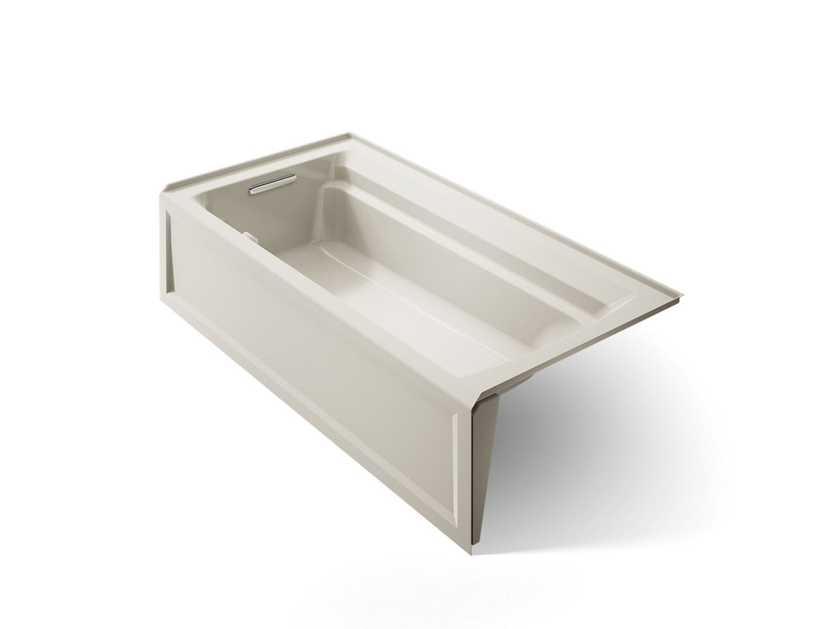 Archer® 72" x 36" alcove bath with Bask® heated surface, left drain