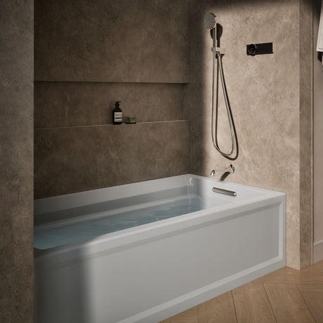 Archer® 72" x 36" alcove bath with Bask® heated surface, alcove, right drain