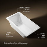 Underscore® 60" x 32" drop-in bath