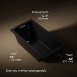 Underscore® 60" x 32" drop-in bath