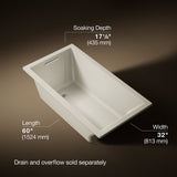 Underscore® 60" x 32" drop-in bath