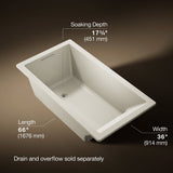Underscore® 66" x 36" drop-in bath