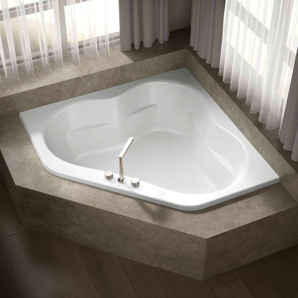 Tercet® 60" x 60" corner bath