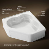 Tercet® 60" x 60" corner bath