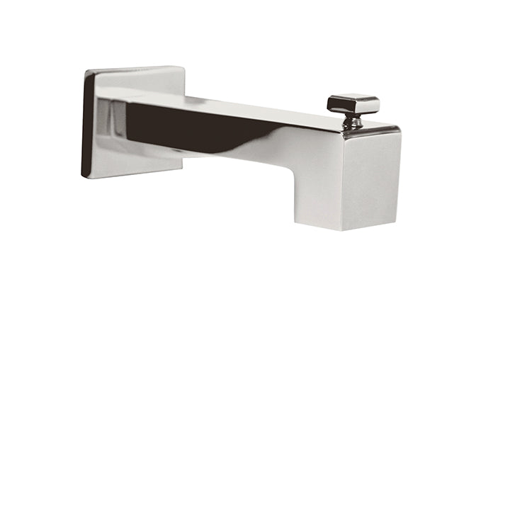 6 1/2" square tub spout with diverter