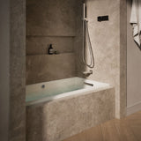 Underscore® 60" x 30" alcove Heated BubbleMassage™ air bath with Bask®, right drain