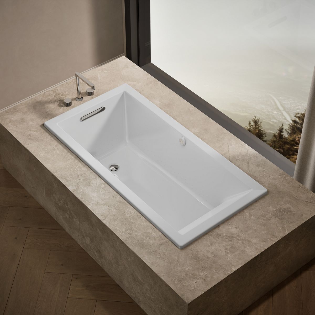 Underscore® 60" x 30" drop-in Heated BubbleMassage™ air bath