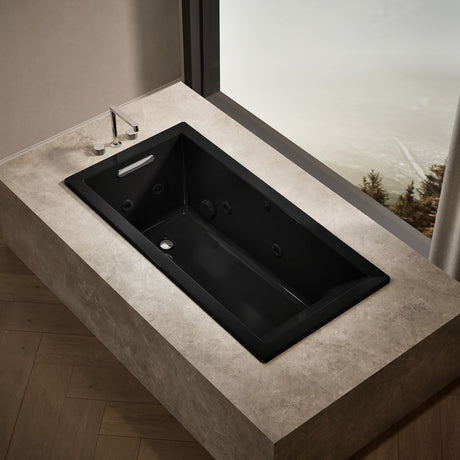 Underscore® 60" x 30" drop-in Heated BubbleMassage™ air bath with whirlpool