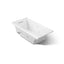 Underscore® 60" x 30" alcove Heated BubbleMassage™ air bath with whirlpool, left drain