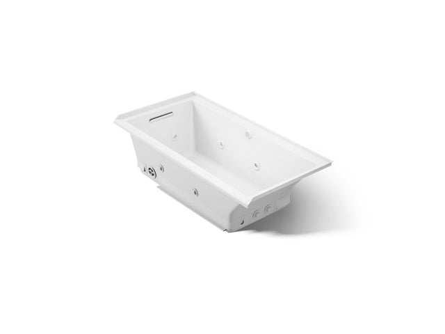 Underscore® 60" x 30" alcove Heated BubbleMassage™ air bath with whirlpool, left drain