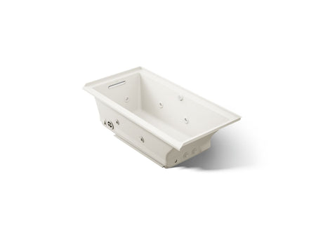 Underscore® 60" x 30" alcove Heated BubbleMassage™ air bath with whirlpool, left drain