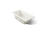 Underscore® 60" x 30" alcove Heated BubbleMassage™ air bath with whirlpool, left drain