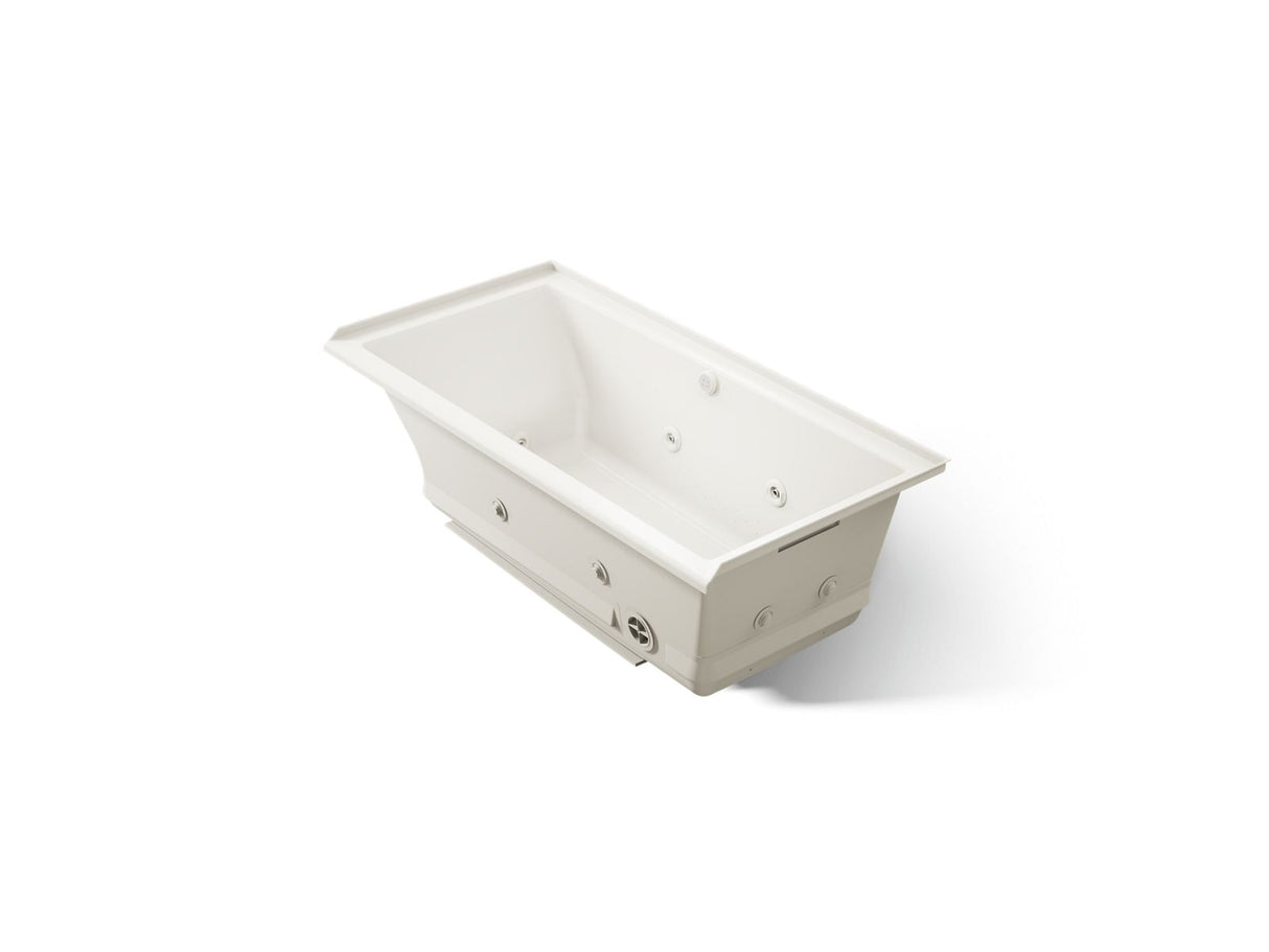 Underscore® 60" x 30" alcove Heated BubbleMassage™ air bath with whirlpool, right drain