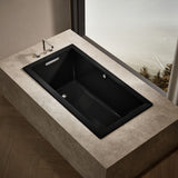 Underscore® 60" x 32" drop-in Heated BubbleMassage™ air bath with Bask® heated surface