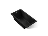 Underscore® 60" x 32" drop-in Heated BubbleMassage™ air bath with Bask® heated surface
