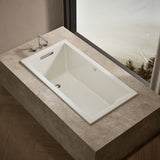 Underscore® 60" x 32" drop-in Heated BubbleMassage™ air bath with Bask® heated surface