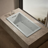 Underscore® 60" x 32" drop-in Heated BubbleMassage™ air bath with whirlpool