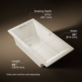 Underscore® 66" x 36" drop-in Heated BubbleMassage™ air bath
