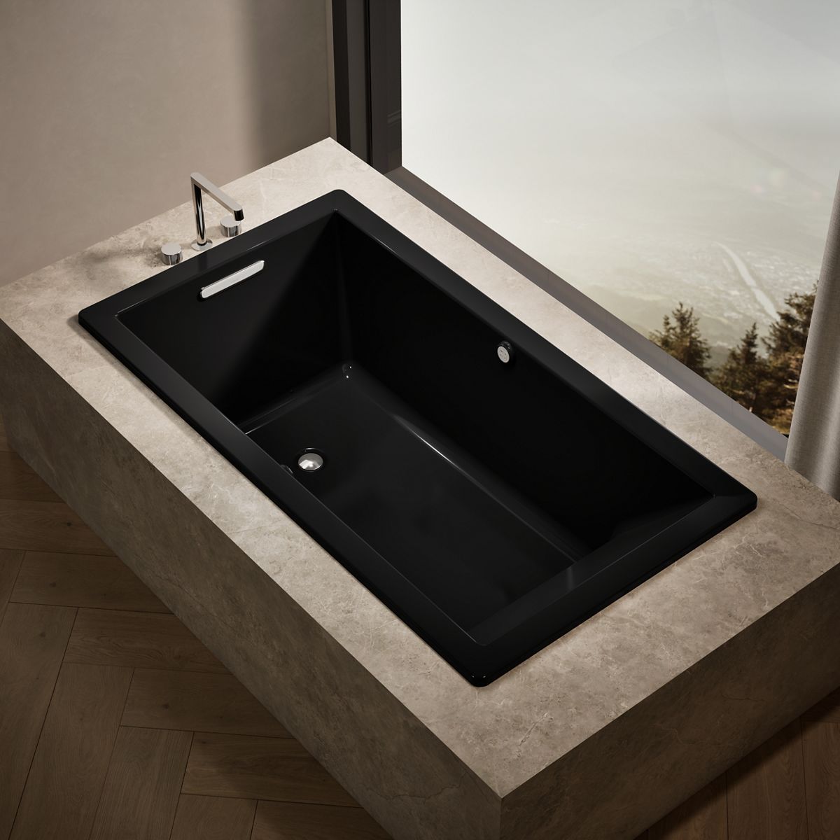 Underscore® 66" x 36" drop-in Heated BubbleMassage™ air bath