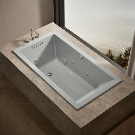 Underscore® 66" x 36" drop-in Heated BubbleMassage™ air bath with whirlpool