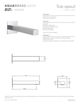 7" square tub spout
