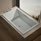 Underscore® 72" x 42" drop-in heated whirlpool bath