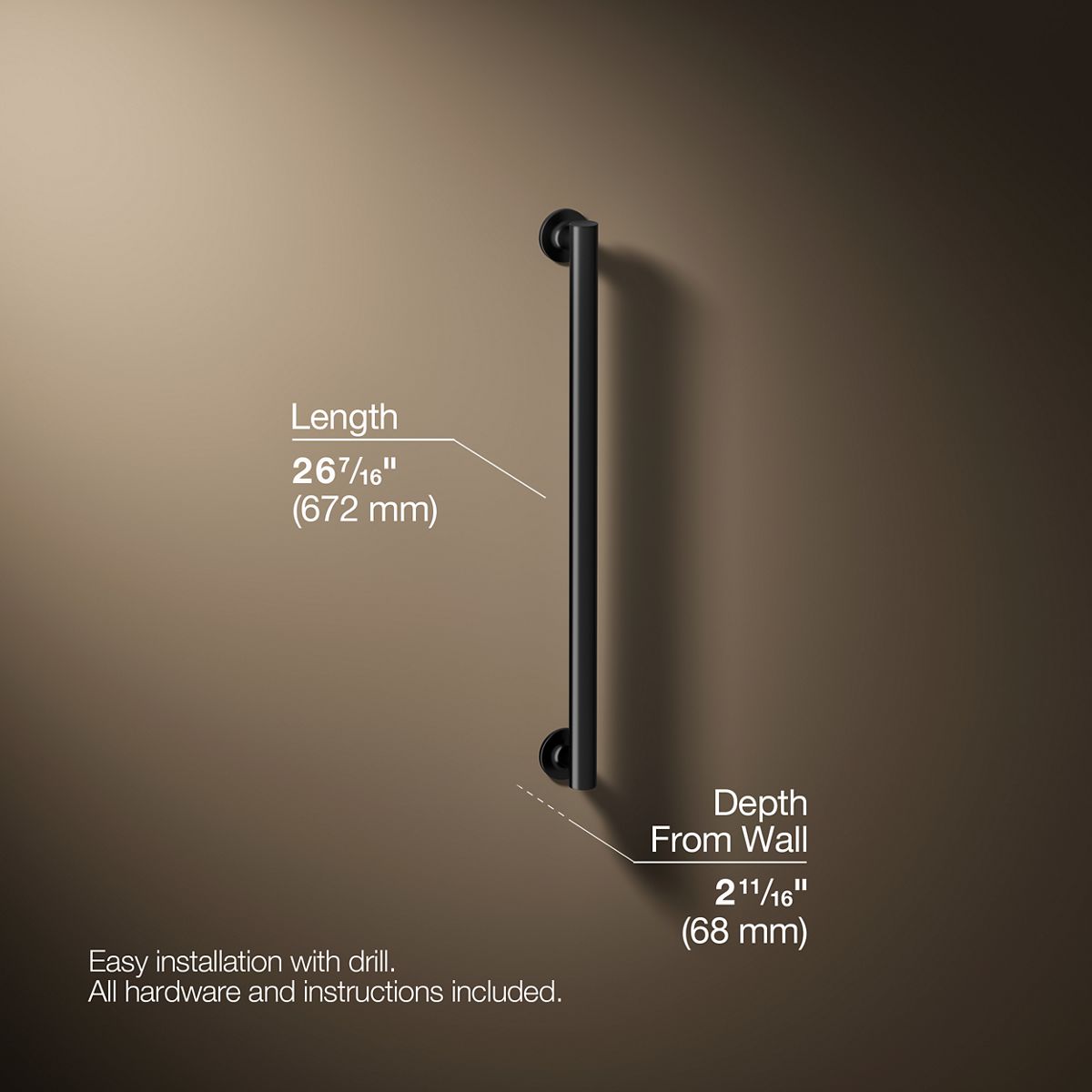 Purist® 24" grab bar