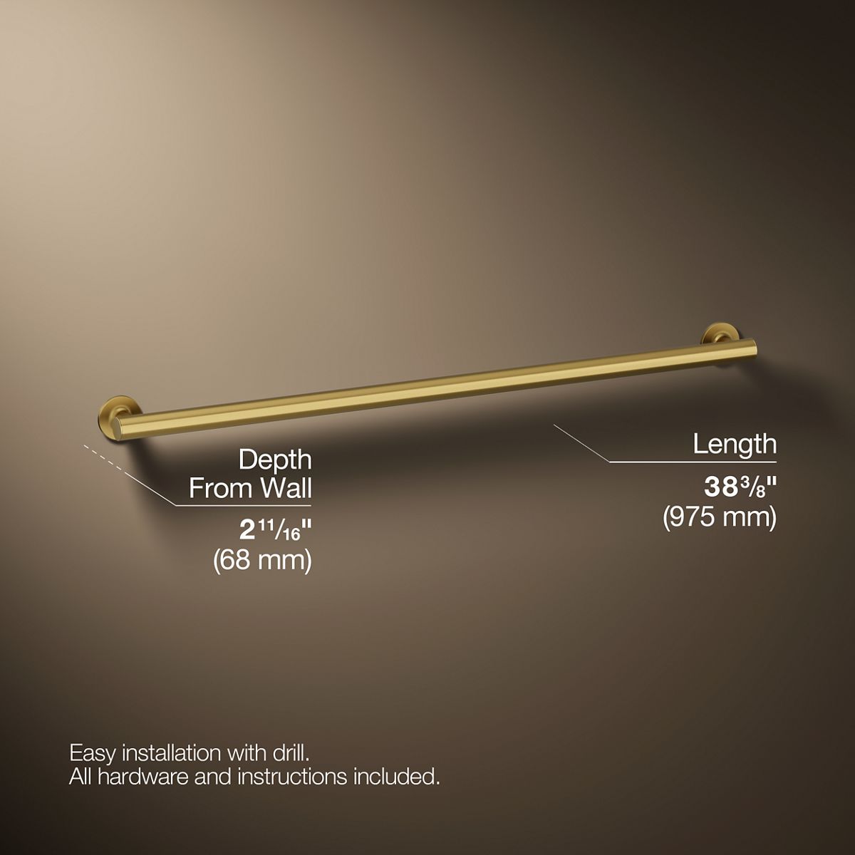 Purist® 36" grab bar