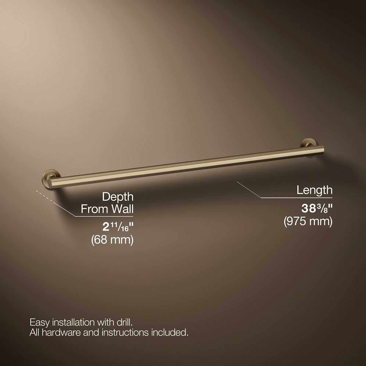Purist® 36" grab bar