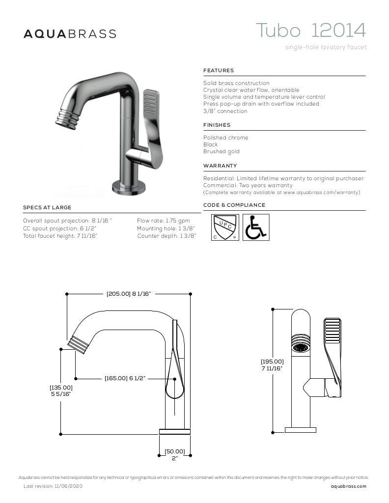 TUBO-Single-hole lavatory faucet