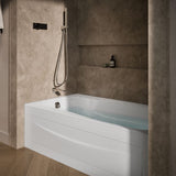 Mariposa® 66" x 36" drop-in/alcove Heated BubbleMassage™ air bath, left drain