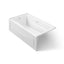 Mariposa® 66" x 36" alcove Heated BubbleMassage™ air bath with Bask® heated surface, left drain
