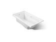 Mariposa® 66" x 36" alcove Heated BubbleMassage™ air bath with Bask® heated surface, left drain